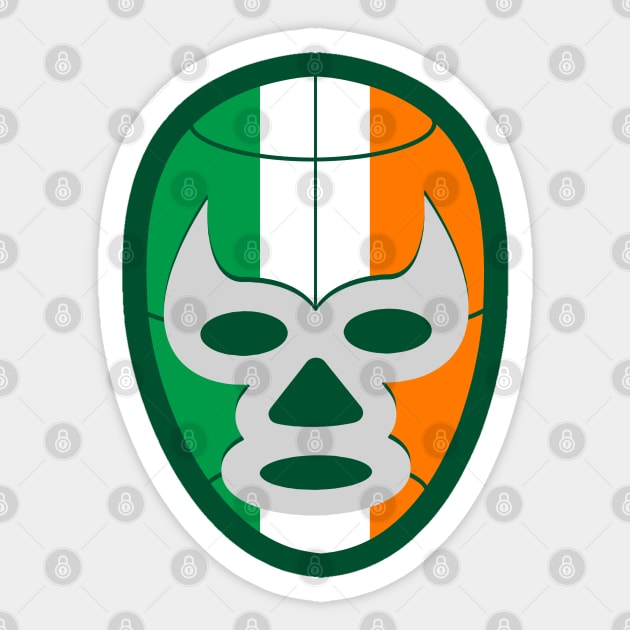 LUCHADOR MASK - Irish Sticker by LILNAYSHUNZ